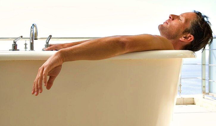 A man bathed with soda