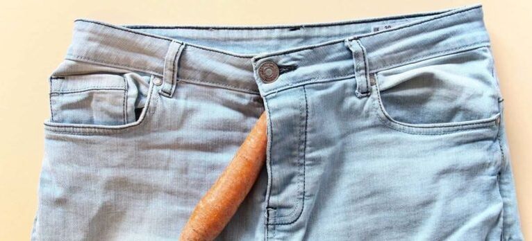 the carrot symbolizes a penis enlarged with soda